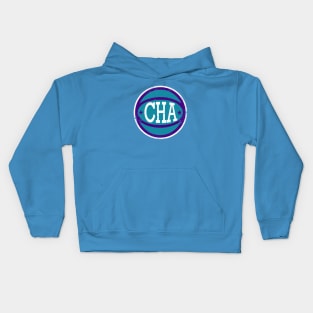 Charlotte Retro Ball - Teal Kids Hoodie